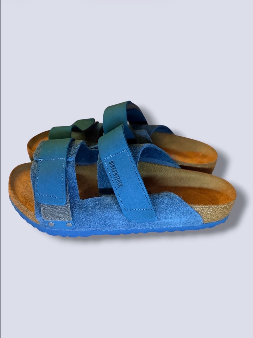 New! Birkenstock Blue Suede Two-Strap Sandals (44) (285) (US11) (No Box) - Picture 5 of 10